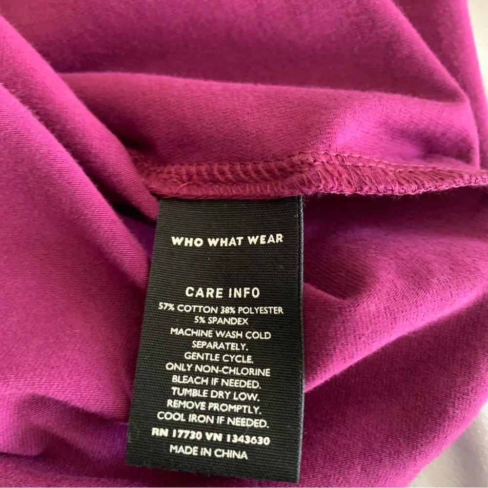 Who What Wear One-Shoulder Midi Dress in Purple - Picture 2 of 7